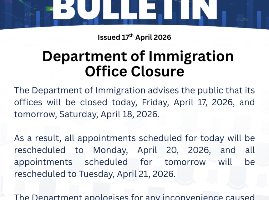   Department of Immigration Office Closure