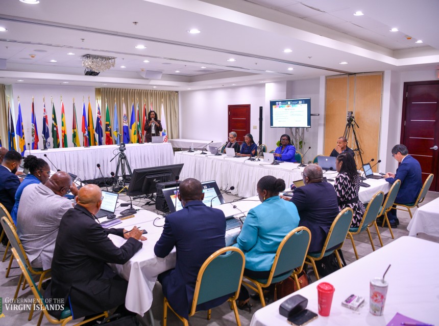 Scenes from the 17th annual meeting of the CDEMA TAC’s session on April 14 in Road Town.