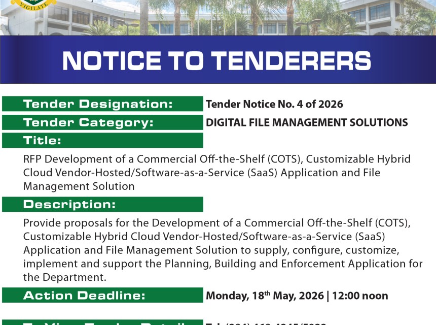 VI Government Seeks Qualified Firm for the Development of a COTS