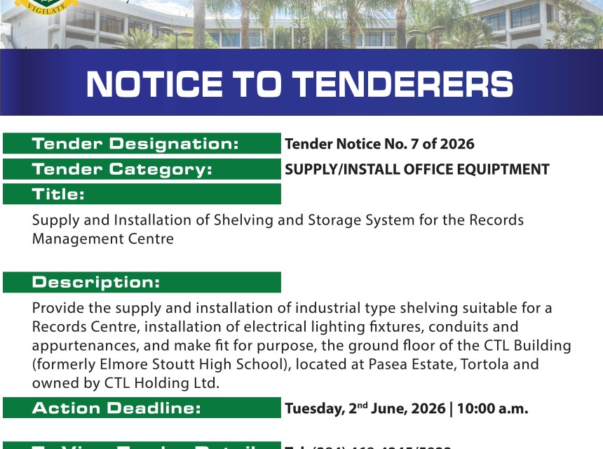 Suitable Contractor Needed to Undertake Outlifting of the Records Management Centre